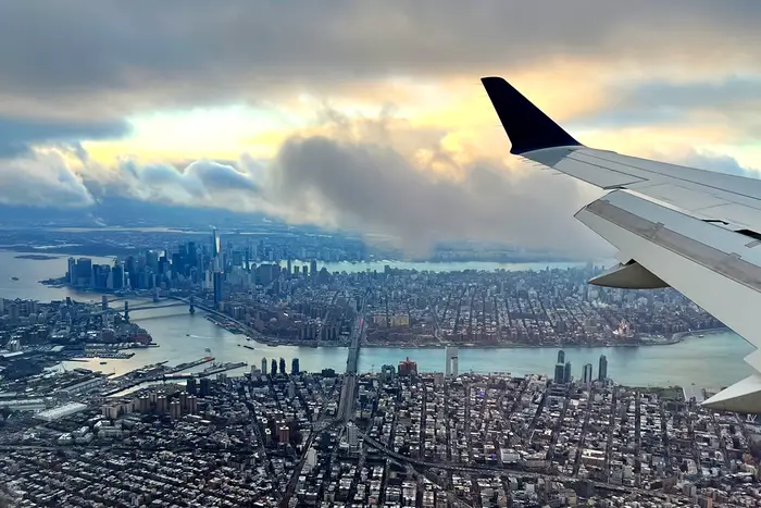 New York City seen from an airplane